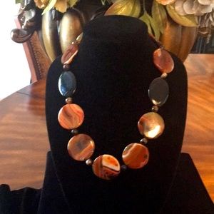 Handmade Carnelian and Onyx Necklace
